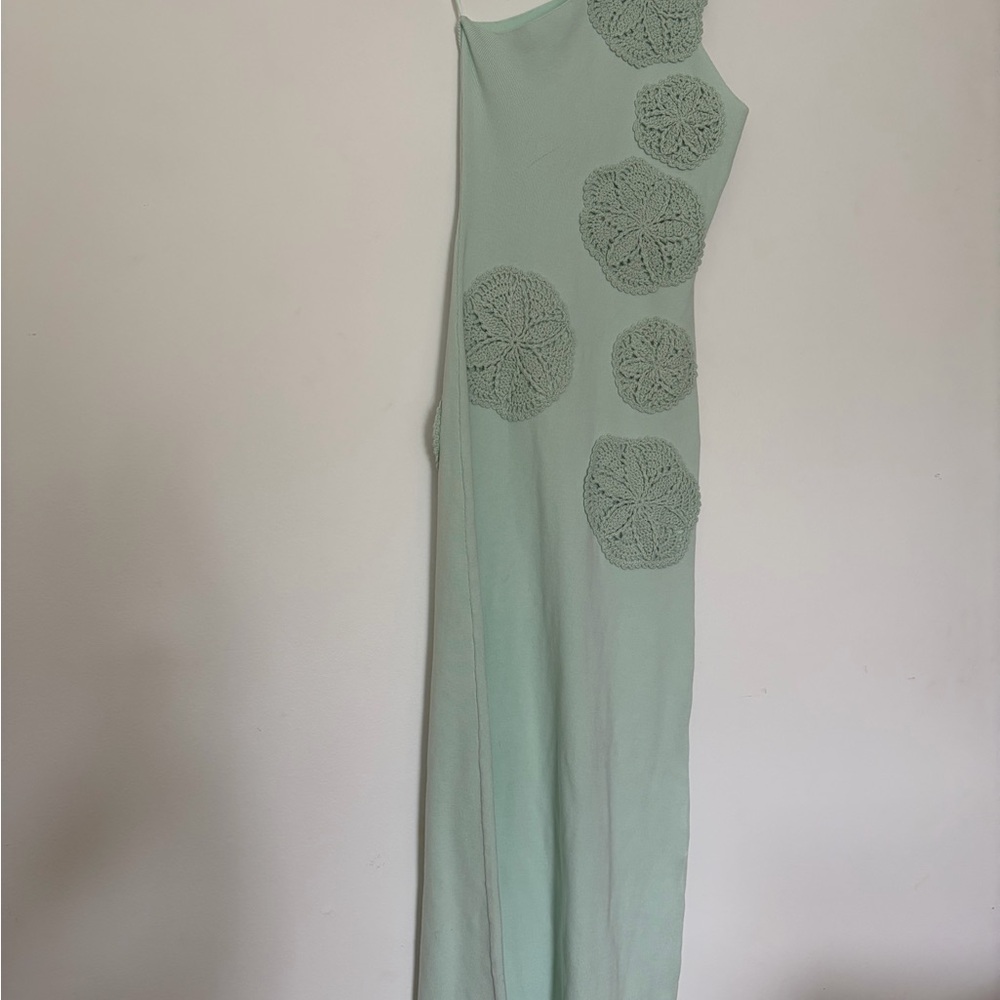 Meshki Mint Crochet-Appliqué Maxi Dress - Picture 3 of 5